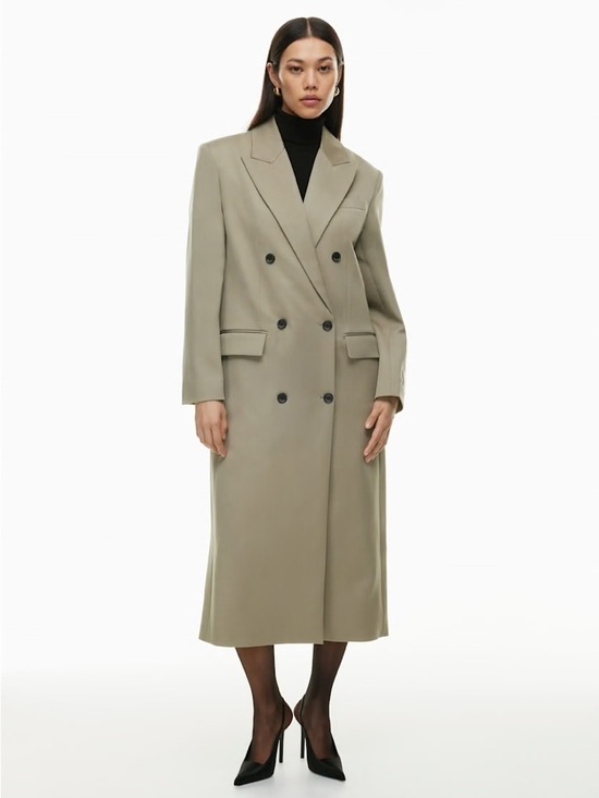 Aritzia Jackets & Blazers - Aritzia Long Double-Breasted Tan Stature Trench Coat (Size S)